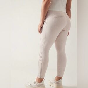 Athleta Cream Delancey Moto Leggings Size 2X NWT